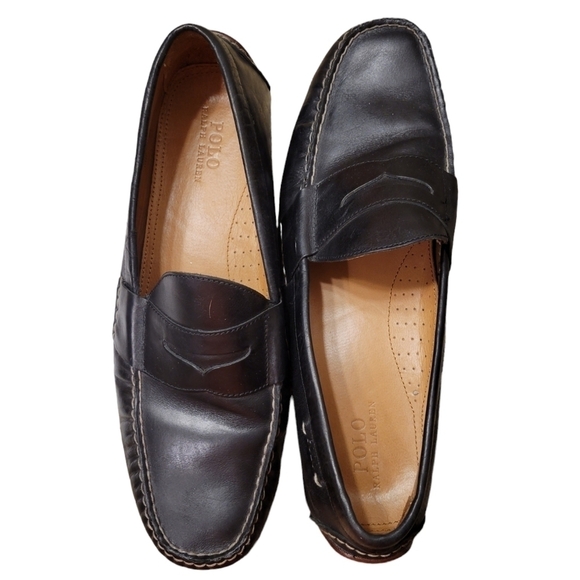 POLO Ralph Lauren Daniels Leather Penny Loafer Driving Mocassin Men's Size 13 D - Picture 1 of 9